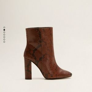 Mango Snake Print Boots